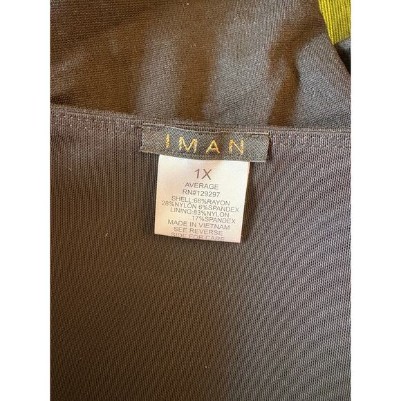 IMAN Chic Pants | NWT Black Slim Fit Stretch Gold Ankle Zipper | 1X - Picture 7 of 8